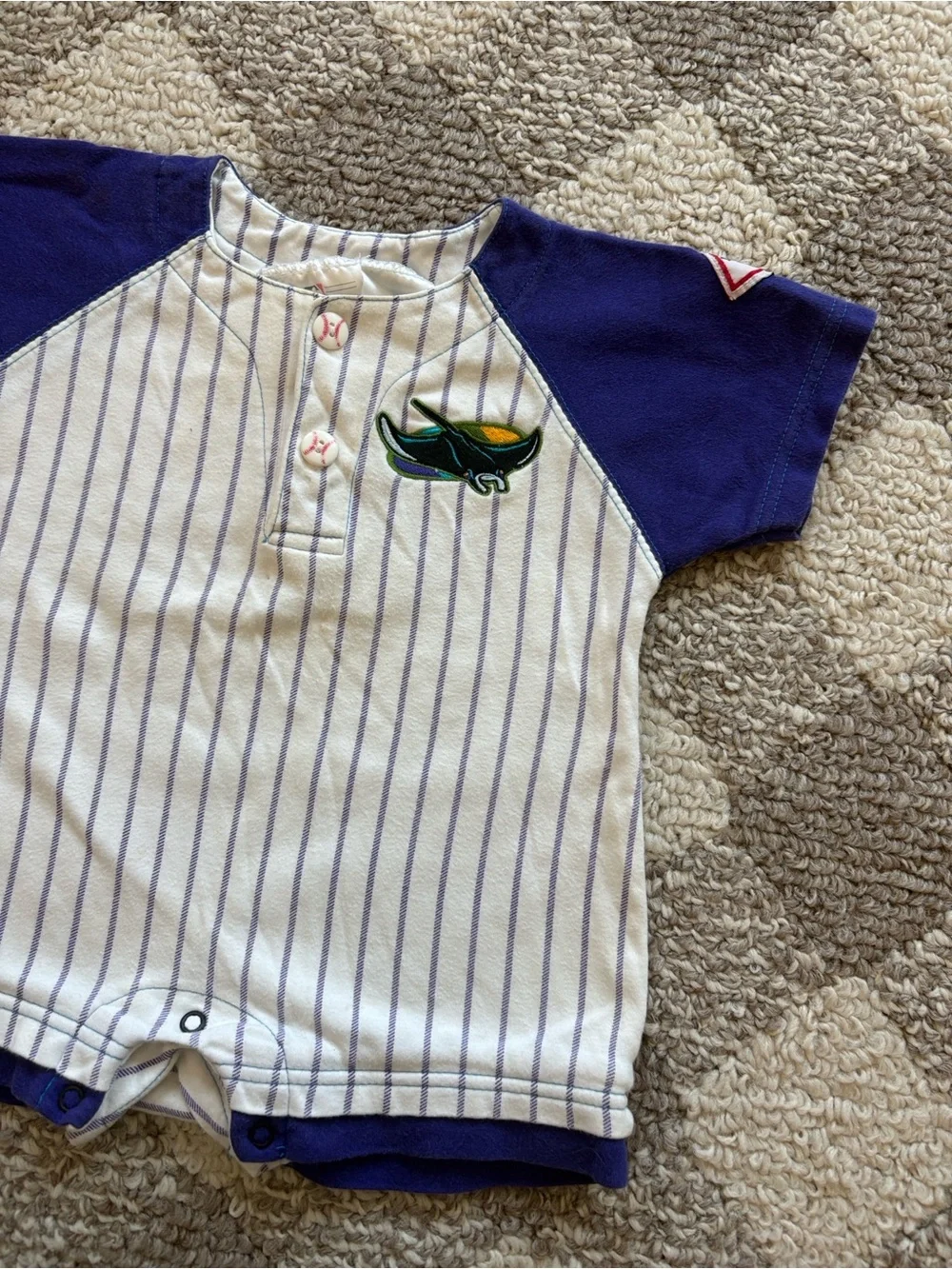 VINTAGE 90S MLB TAMPA BAY RAYS BABY OUTFIT BABY 12M
